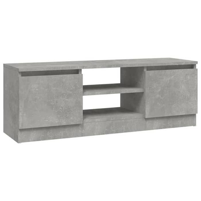 SALE 2025Meuble TV Bas sur Pieds MOOD - Table Télé avec porte - Gris béton - 102x30x36 cm Chill9571891
