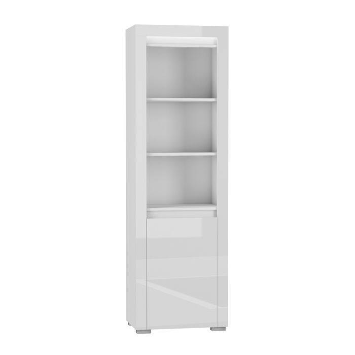 Bibliothèque 1 porte Petits-meubles - Kasla - 60 x 39 x 195cm - Blanc Bibliothèque 1 porte Petits-meubles - Kasla - 60 x 39 x 195cm - Blanc