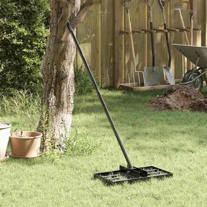 Râteau de jardin - vidaXL - Noir - Multifonction - Ajustable - Résistant à leau