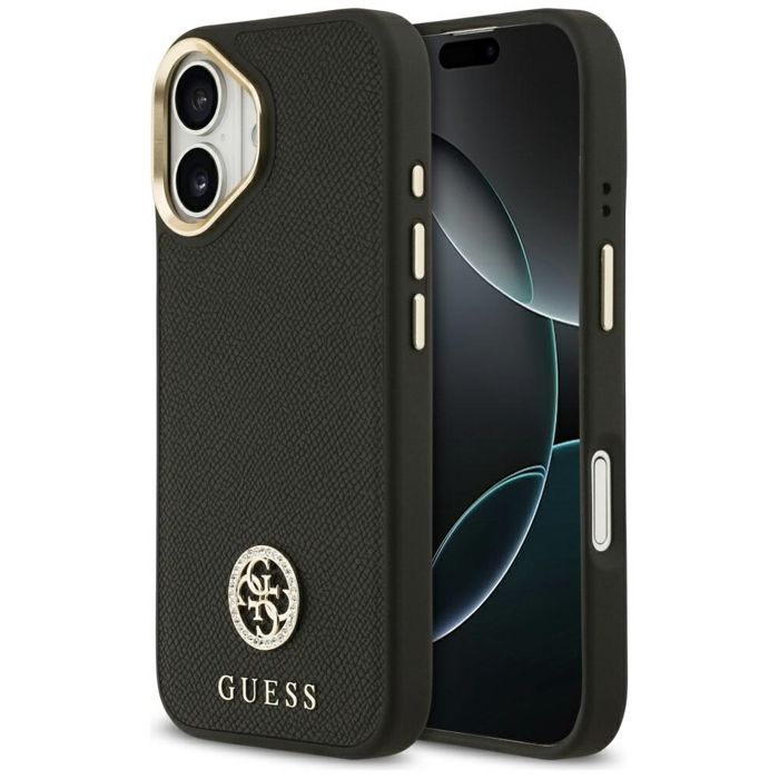 Coque Guess Grained Strass Logo MagSafe pour iPhone 17