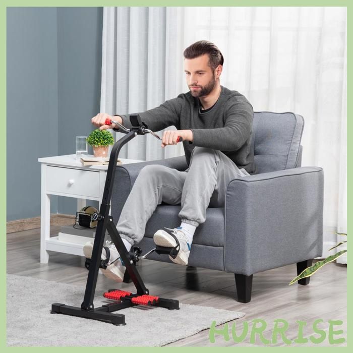 Cocosity Vélo DEntraînement Pour La Rééducation Des Bras Et Des Jambes Avec Hauteur Et Largeur Réglable Masseurs Lcd Noir