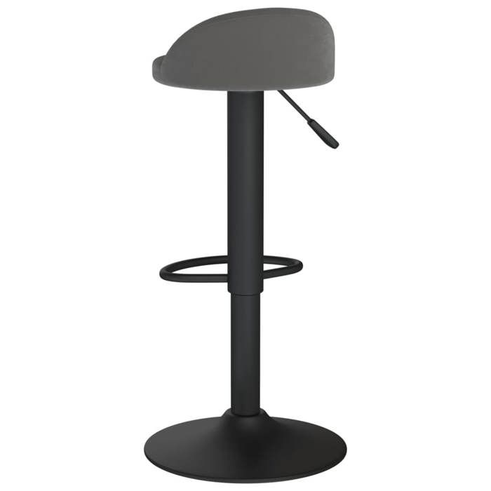 Tabouret de bar Gris foncé Velours_2 ans garantie_15496