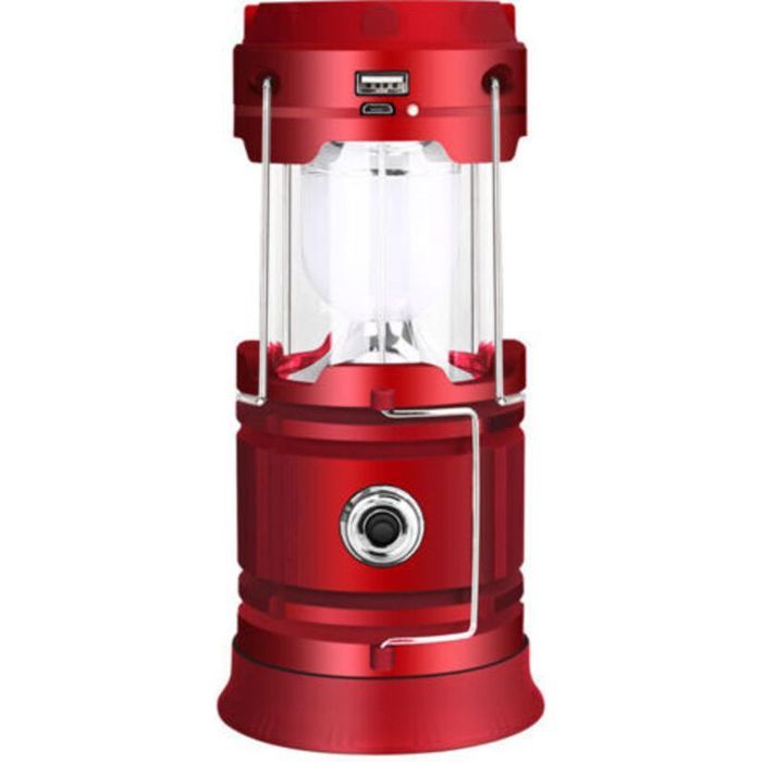 Lampe Solaire Camping USB Pliable – 2 Modes Rechargeable Charge Téléphone