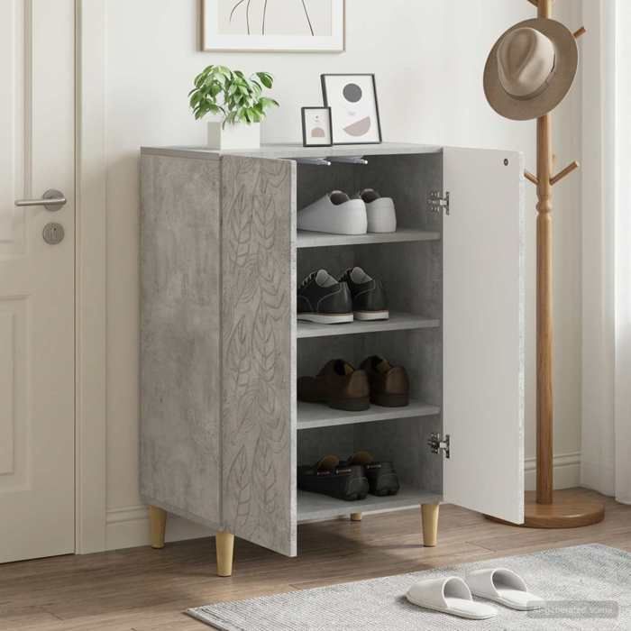 Maison Exclusive - Cabinet à chaussures DELFT 59 5 x 39 5 x 90 cm Gris béton