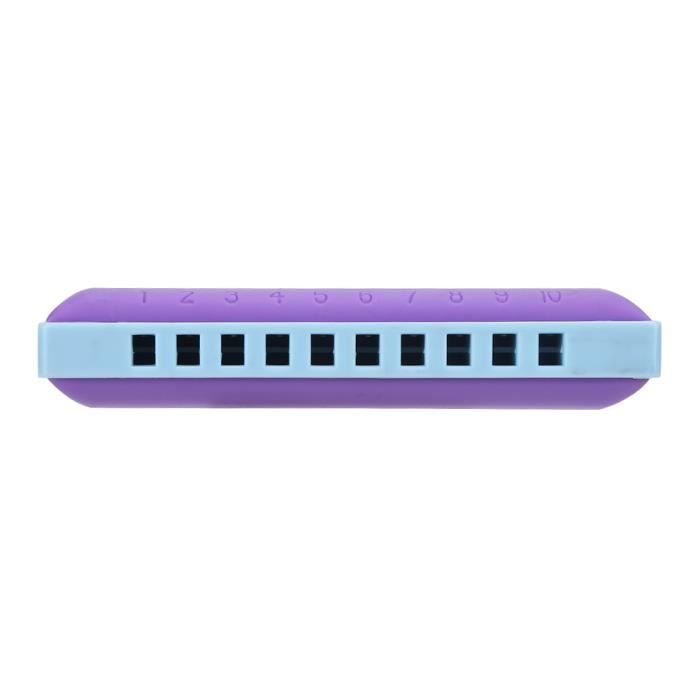 akozon harmonica folk orgue à bouche en résine à 10 trous pour enfants harmonica pour enfants (violet)