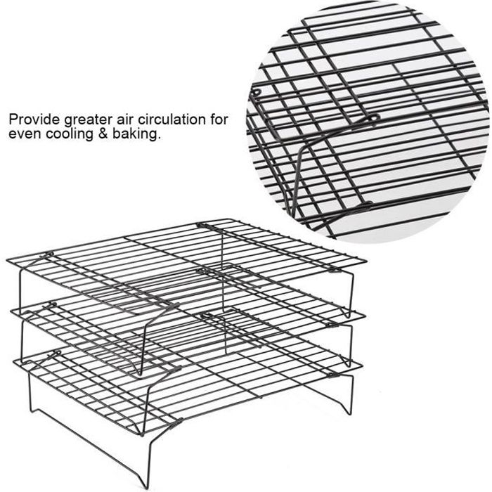Grille De Refroidissement Antiadhesif Pour Grille De Cuisson Acier Inoxydable Pour Biscuit Gateau Pain Yes Cdiscount Maison