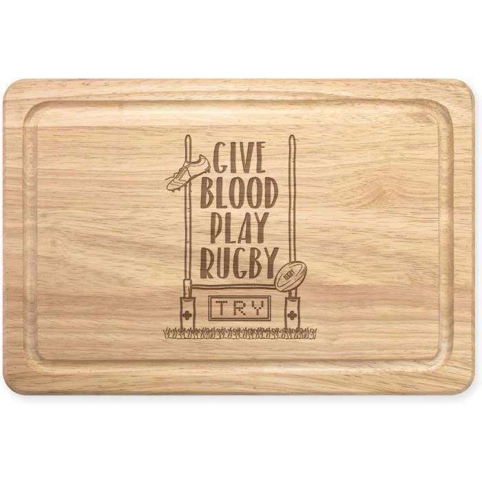 Planche à Découper Rectangulaire En Bois - Motif Lama Drôle "Attention Fou" - 20x30 Cm - Neuf