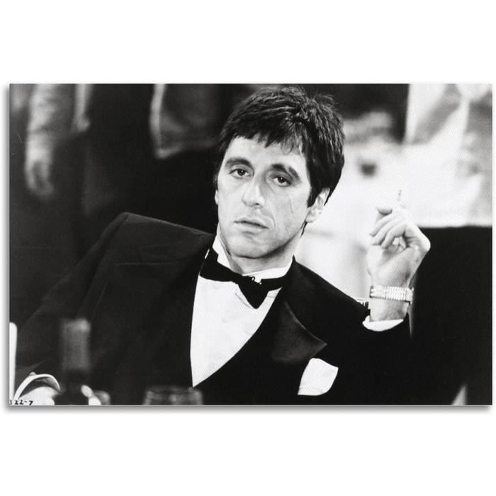 Tableau Pop-art Scarface Sur Toile Verre Acrylique - Tony Montana - Grand Format