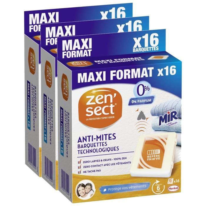Lot de 3 Anti-mites Technologiques - MAXI FORMAT 16 barquettes ...
