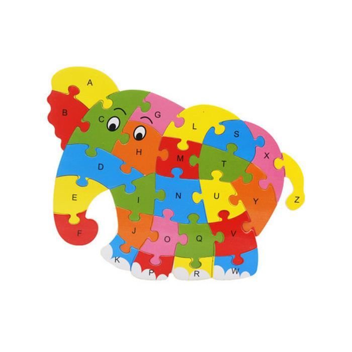 Puzzle alphabet bois animaux clearance