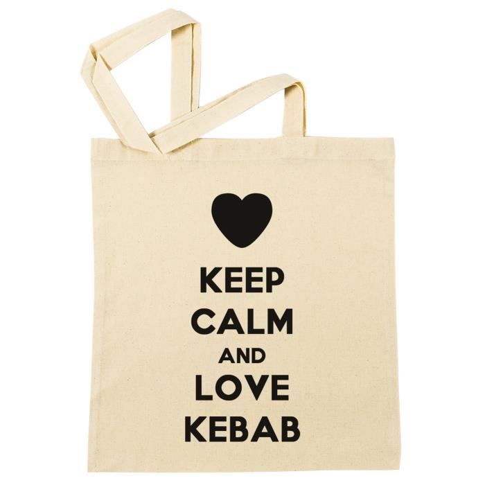 I Love Kebabs Sac à provisions en Coton Maxi