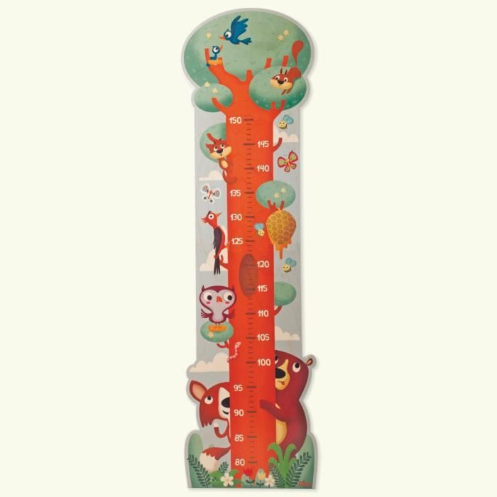 Dida Toise Enfant En Bois Grand Arbre Avec Animaux De La Foret Toise Murale Bois Pour La Chambre Des Enfants Et Bebe Cdiscount Puericulture Eveil Bebe