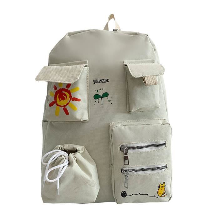 DUYAER Nouveau cartable mignon et personnalis pour sac dos