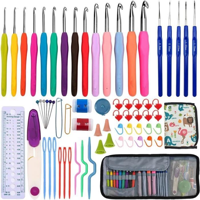 Kit Couture : 12 Grands Crochets, 9 Aiguilles à Yeux, 1 Mesure - Neuf, Idéal Pour Tricot Et Crochet