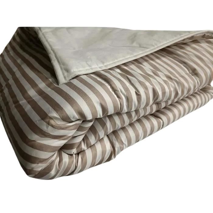 Couette imprimée/Non tissé - MORTREUX - 140 x 200 - LÉGÈRE - Synthétique - Beige