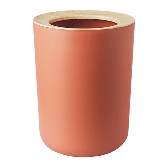 Poubelle Salle De Bain Addis - Toile De Jute Synthétique 5L Avec Couvercle Basculant