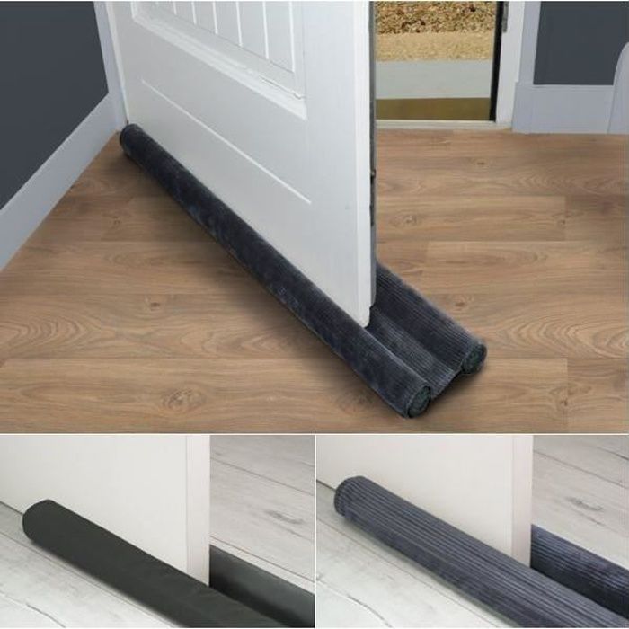 Boudin Bas De Porte Double Velours Noir Stop Froid Isolant Achat