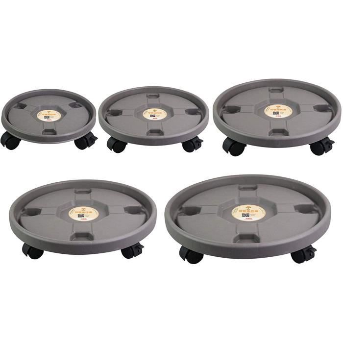 Support De Plantes Mobile Avec Roulettes OFFSCH - Plateau Rond Pour Pots, Intérieur/extérieur, Balcon Et Jardin - 6
