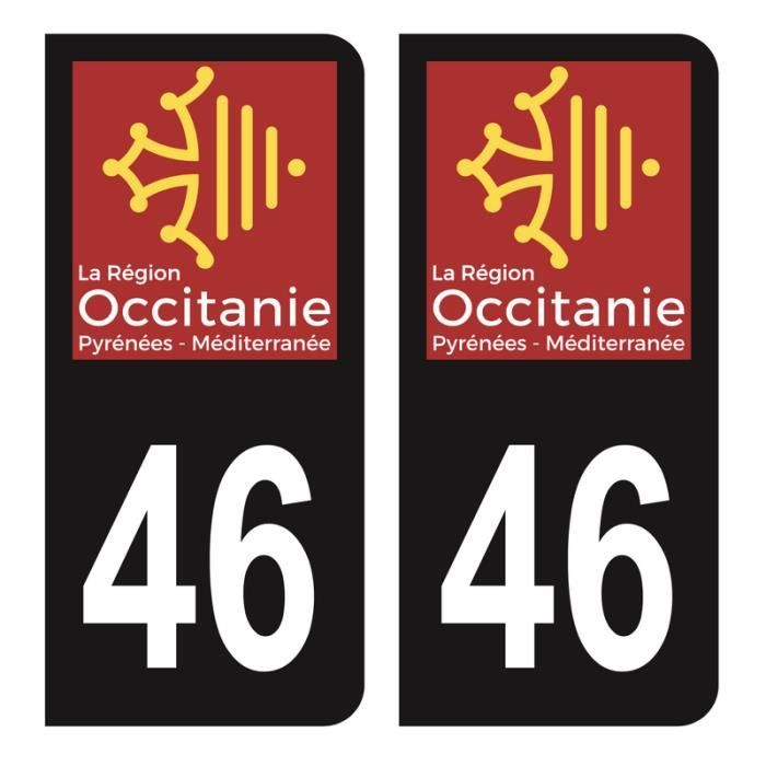 autocollant plaque immatriculation auto département OC sticker Occitanie logo 12 