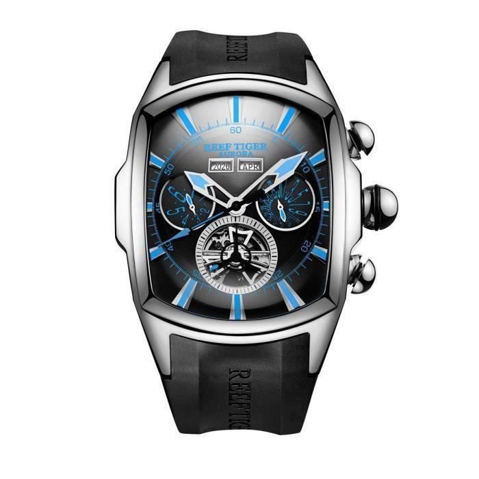 Reef Tiger montre lumineuse à tourbillon automatique montres de sport RGA3069