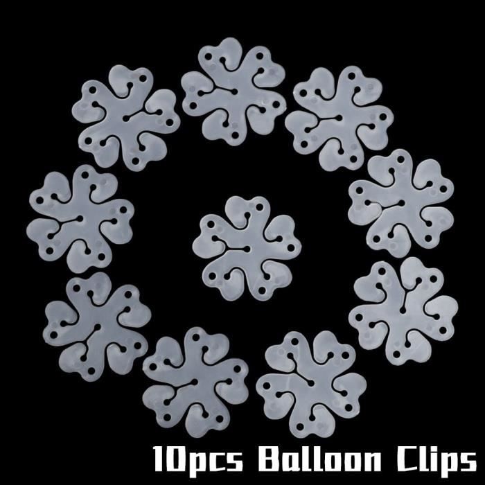 Lot De 50 Clips Pour Arche De Ballons - Diamètre 6.3 Cm - Pour Créer Arches, Colonnes, Décoration Fête - Blanc - 9