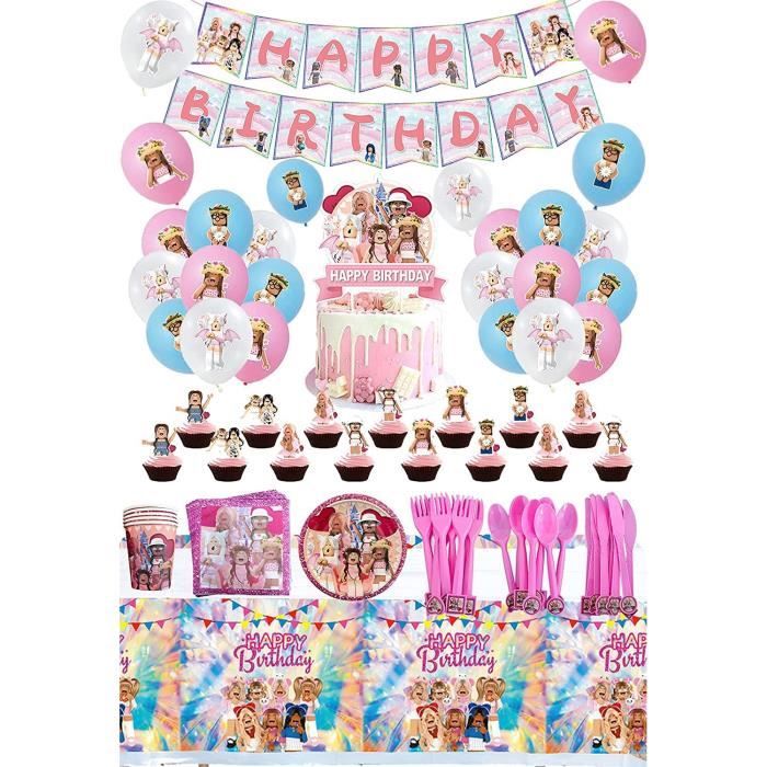 Kit Décoration Anniversaire WWE - Assiettes, Ballons, Bannière 5x3 Pieds... - Multicolore - Neuf