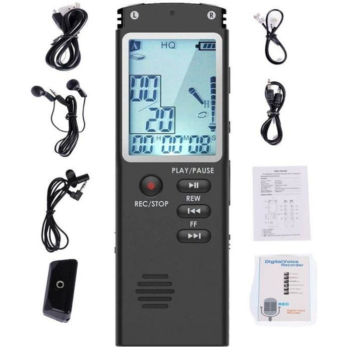 Mini enregistreur vocal - 8G - Enregistreur vocal magnétique, 600