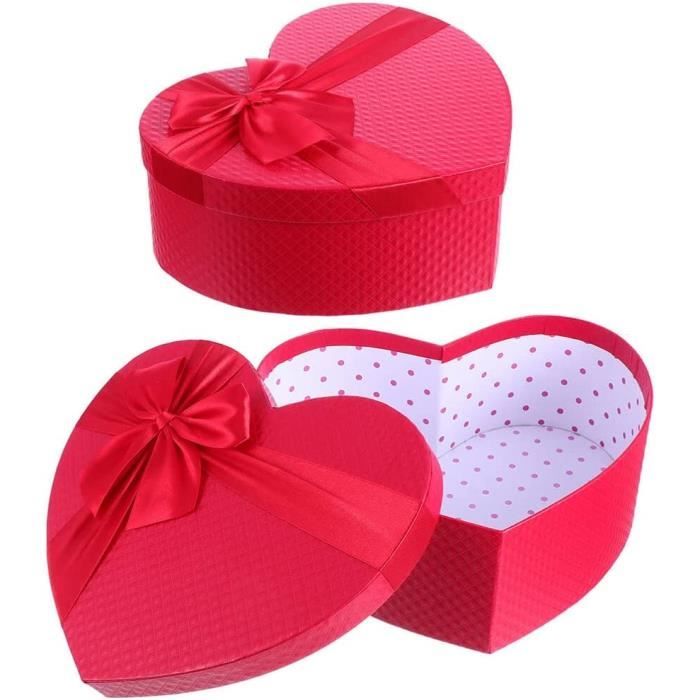 2pcs boîte-cadeau en papier coeur rouge avec organisateur de boîte-cadeau  coeur rouge-gorge boîte de chocolat saint valentin [u2752] - Cdiscount  Beaux-Arts et Loisirs créatifs