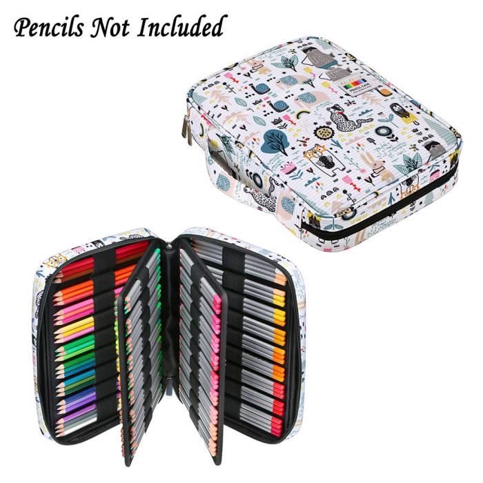 Trousse à Crayons Sur Pied Motif Léopard - Grande Capacité 21x5x15 Cm - Nylon - Pour école/bureau