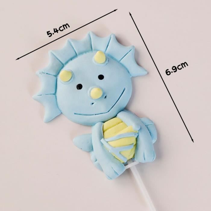 Decoration De Fete Cakelove Mignon Dinosaure Gateau Topper Cocotier Joyeux Anniversaire Gateau Decoration Vert Type Triceratops Cdiscount Maison