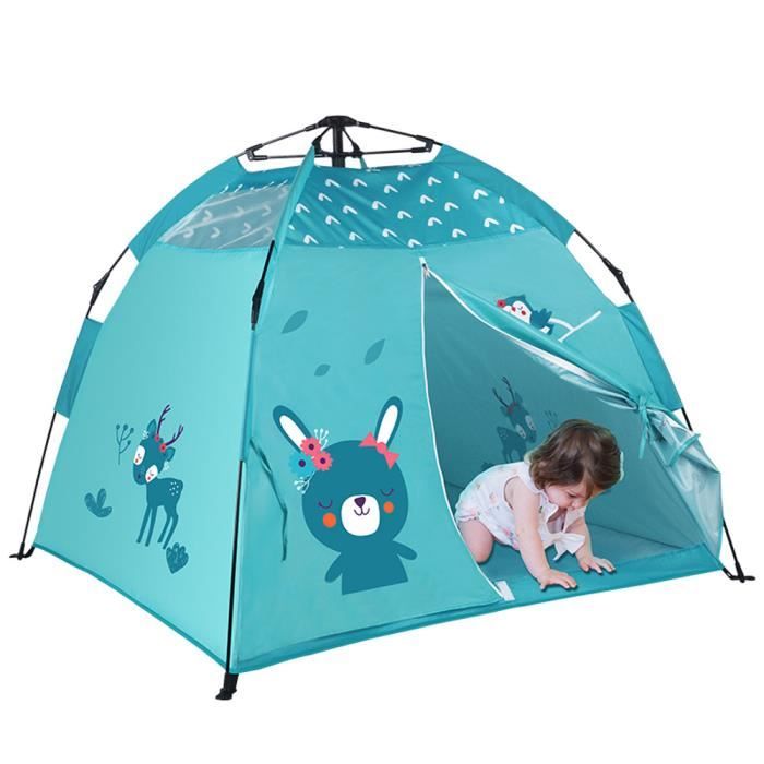 Ovsky Tente De Plage Bebe Portabletente Abris Soleil Abris Bebe Avec Moustiquaire Ombre Soleil Tente De Plage Pour Enfants Bleu Cdiscount Sport