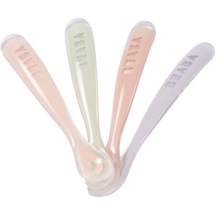 Beaba Cuilleres Premier Groupe D Age Eucalyptus Silicone 4 Pcs Cdiscount Puericulture Eveil Bebe