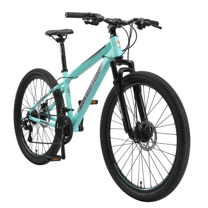 VTT BIKESTAR 26 Pouces 21 vitesses Shimano avec frein à disque - Menthe