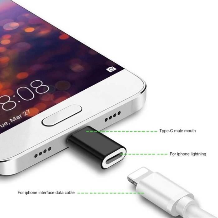 Câble USB-C vers Lightning adapté pour Iphone et Ipad - câble de