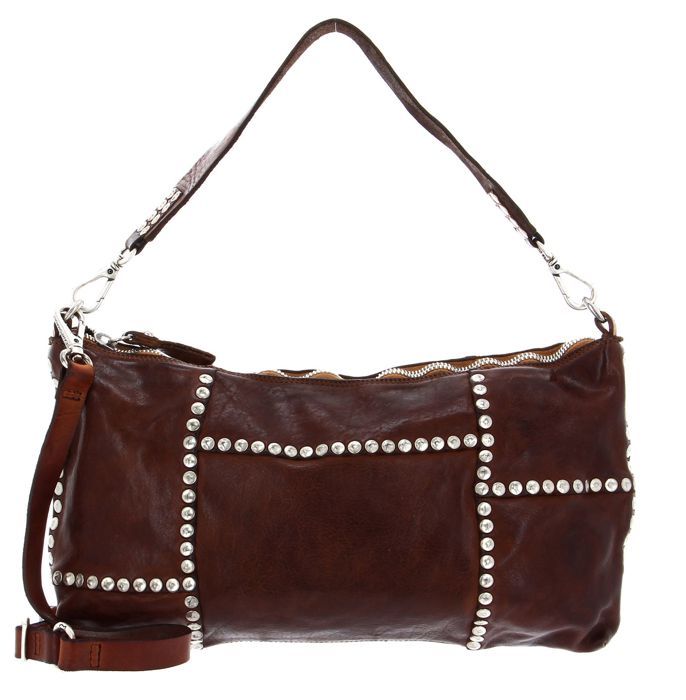 Sac à épaule CAMPOMAGGI En Cuir De Vache Cognac - 100% Cuir, Fabrication Italienne - Neuf Avec étiquettes