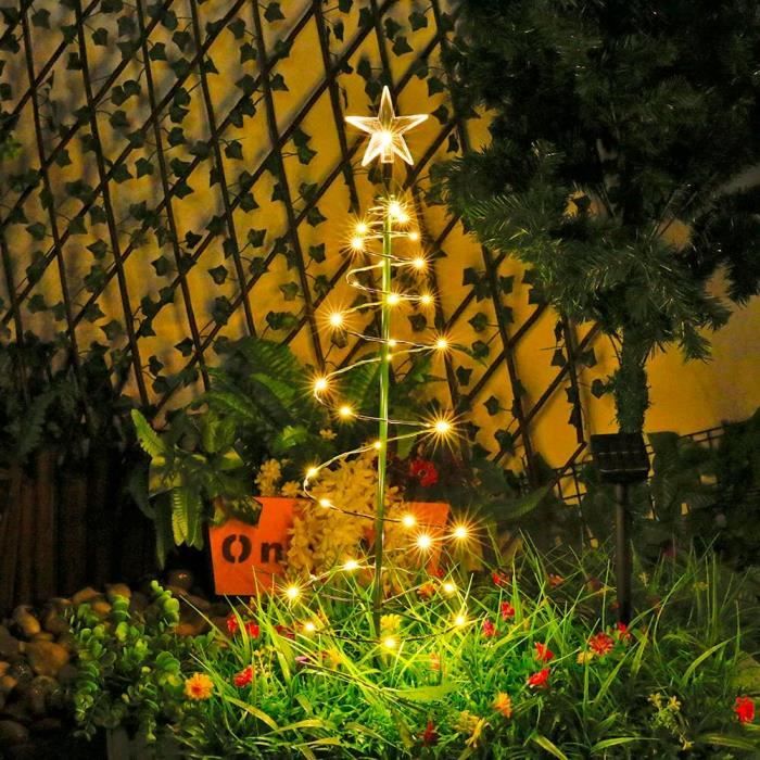 Guirlande Lumineuse De Noël Solaire 8 Modes, Éclairage De Noël