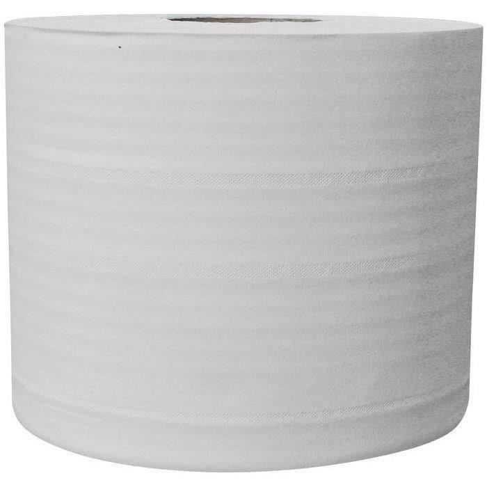 Lot de 2 Essuie-mains blanc pur - Bobine 2 plis - 1000 formats