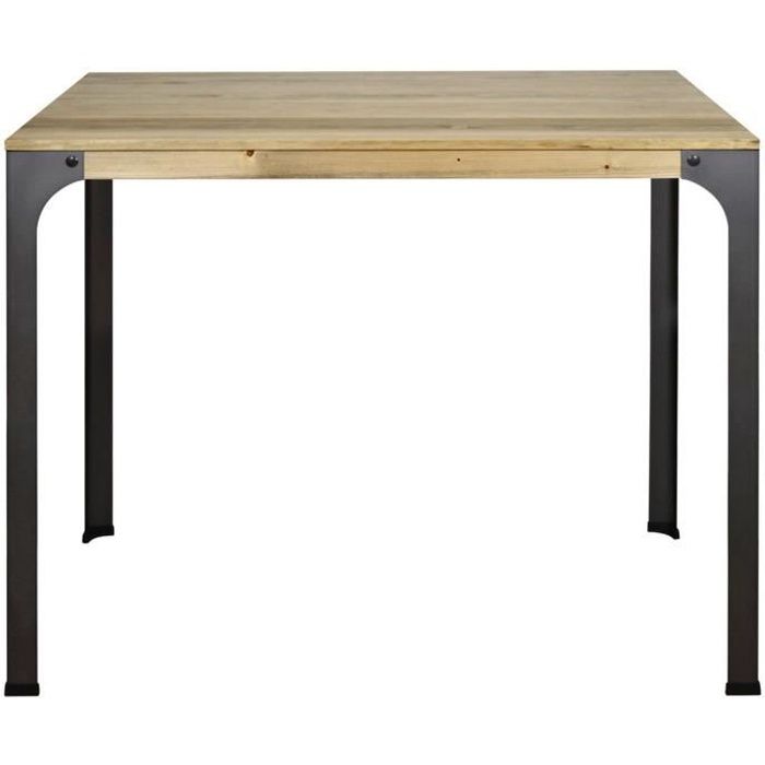table mange debout bristol 115x59x108cm bois finition vintage style industriel