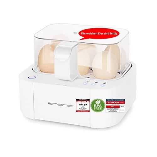 Cuiseur à œufs - EMERIO - EB-115560.12 - 6 œufs - Plastique et Métal - Design contemporain
