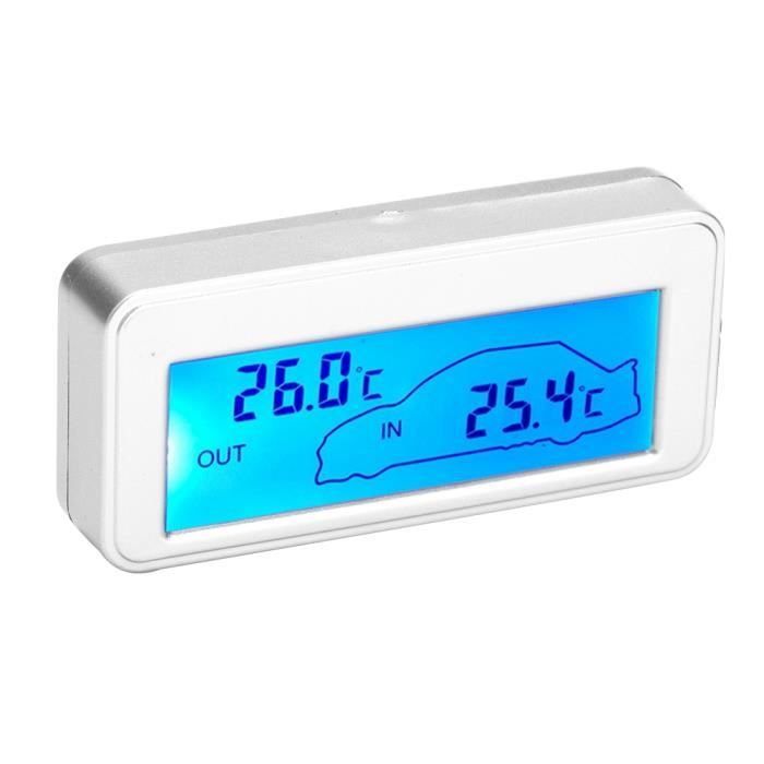 lia thermomètre de voiture voiture numérique 12v lcd affichage intérieur extérieur sensibilité thermomètre