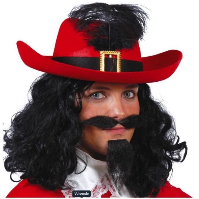 Relaxdays Chapeau tyrolien - lot de 9 - cordon rouge-blanc - chapeau de carnaval