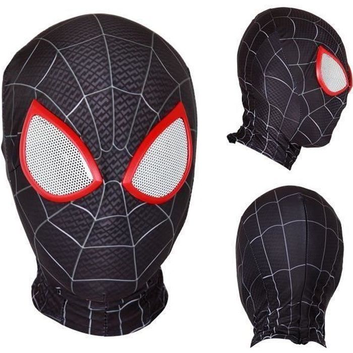 Déguisement Spiderman Halloween Noel Spider-Man Into The Spider-Verse Miles  Morales Adulte Cosplay Masque - Cdiscount Jeux - Jouets