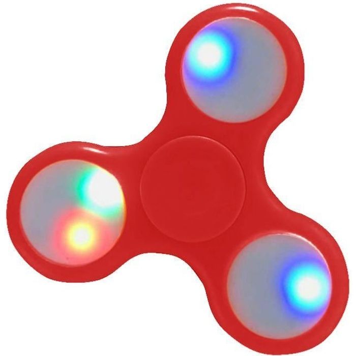 Lot De 3 Hand Spinner - Toupie A Main En Plastique Rouge - Noir - Vert Avec  Lumiere Led Multicolor - Cdiscount Jeux - Jouets