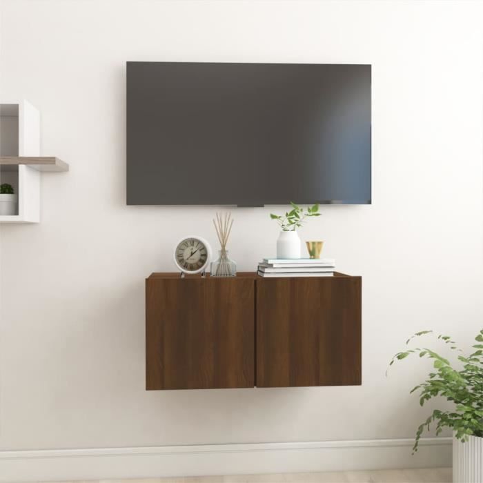 Armoire latérale gris 60x30x50 cm Bois d'ingénierie | Leroy Merlin