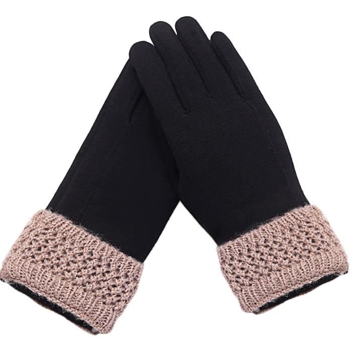 Gants Femme Chauffant Hiver Cyclisme Tactile Velours - Cdiscount Pr??t-?�-Porter