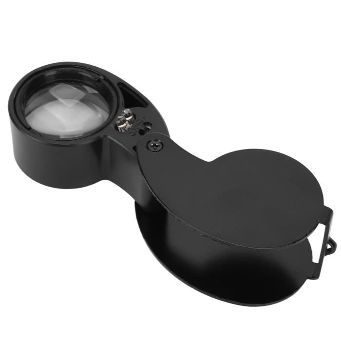 Loupe 10x Avec Lumière LED Et échelle De Mesure - Focale Réglable - Pour Bijoux, Timbres, Plantes - Piles AG9 (non Incluses)