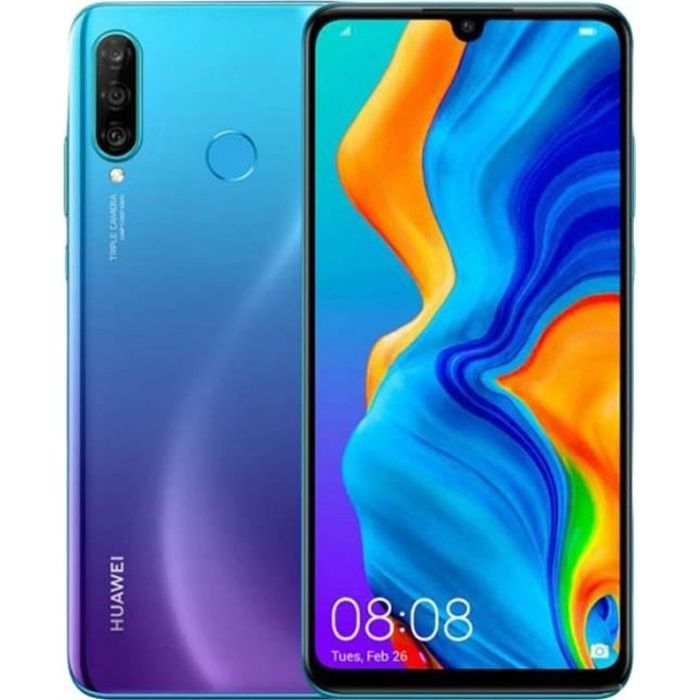 smartphone huawei p30 lite 128 go dual sim peacock blue 6 15 cdiscount telephonie