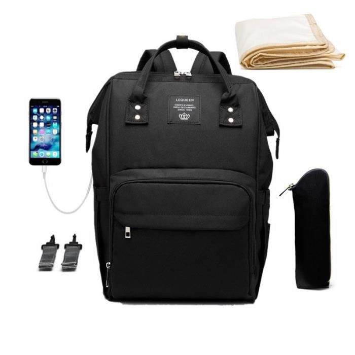 Sac À Dos pour Ordinateur Portable Sac À Dos De Skateboard À Bascule Double Sac À Dos À Grande Capacité Sac À Dos De Voyage Et De Loisirs Unisexe Noir Oxford Tissu Sac À Dos De Skateboard