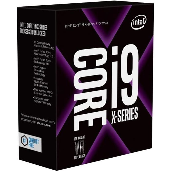 Intel Core i9 X series 2.9 GHz 12 coeurs 24 filetages 16.5 Mo cache LGA2066 Socket Box