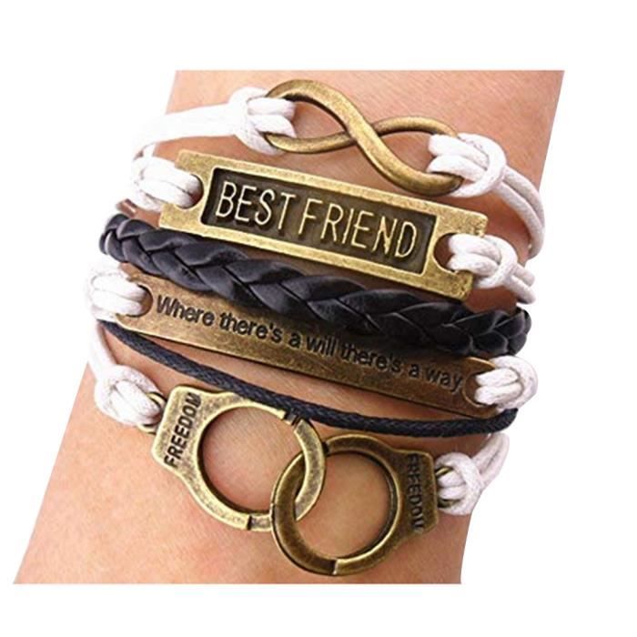 brocelet boho bracelet faire face à la main amitié bracelets charm bijoux pour femmes filles cadeau adolescent